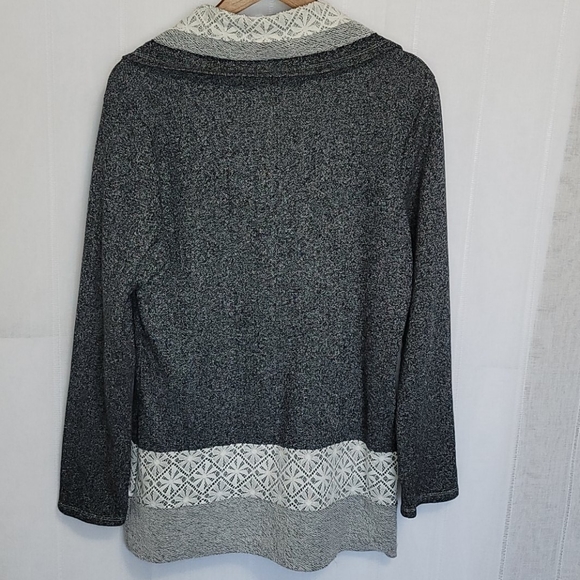 VANITY Zip Gray Cardigan with Collar X-LAR… - Picture 6 of 9